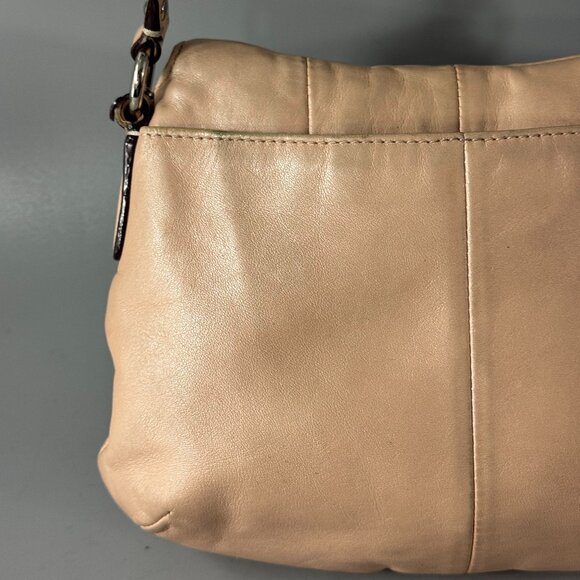 COACH Soho Shell Pearlescent Leather Flap Small Crossbody Purse Bag - Picture 7 of 16